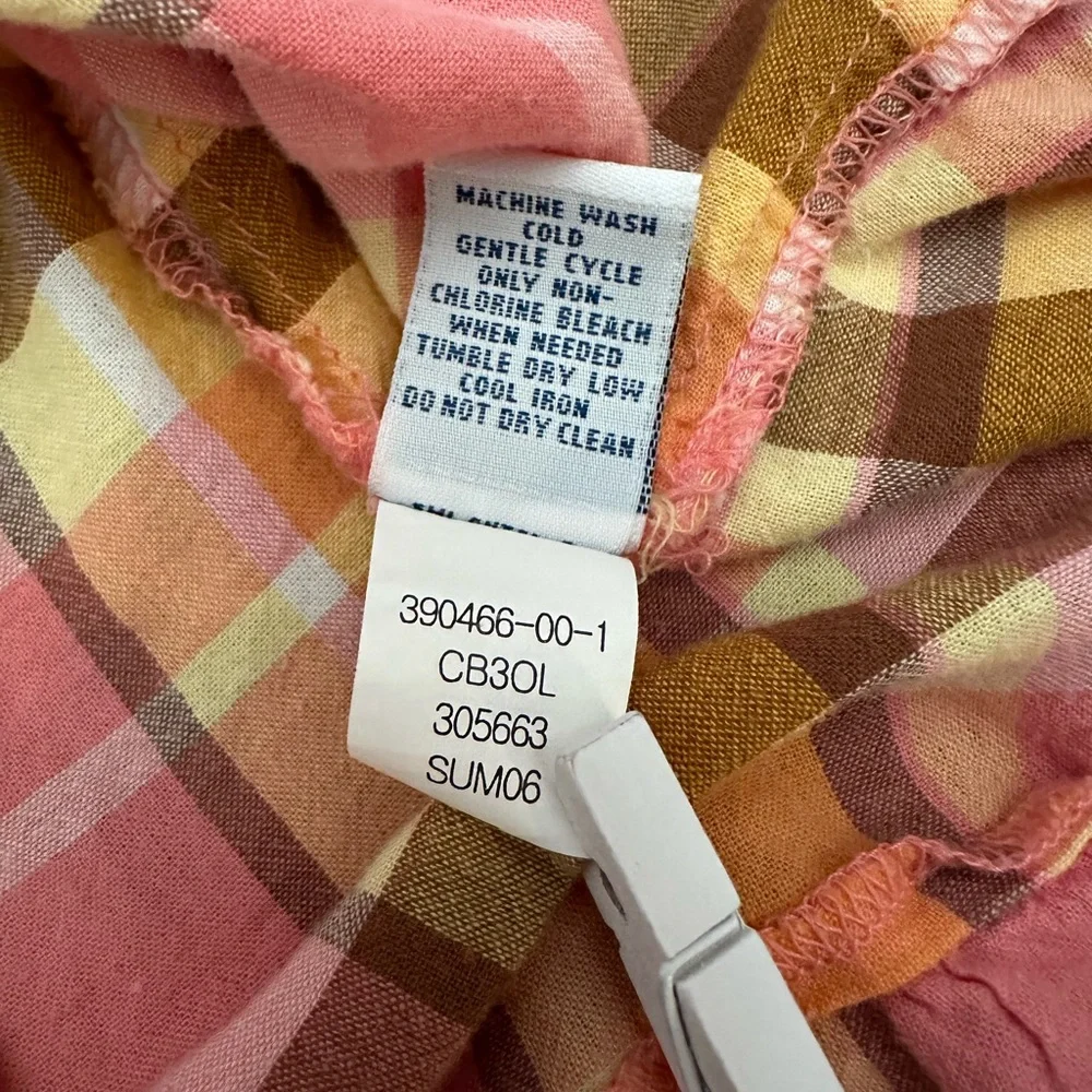 Old Navy Smocked Plaid Summer Dress in Pink Size 6-12 months